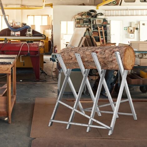 TRUTZHOLM Holzsägebock Klappbar - 100kg Traglast Mit 3 Haltevorrichtungen