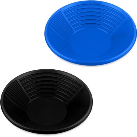 Relaxdays Goldwaschpfanne Set - 2er Pack Für Goldsuche Im Fluss
