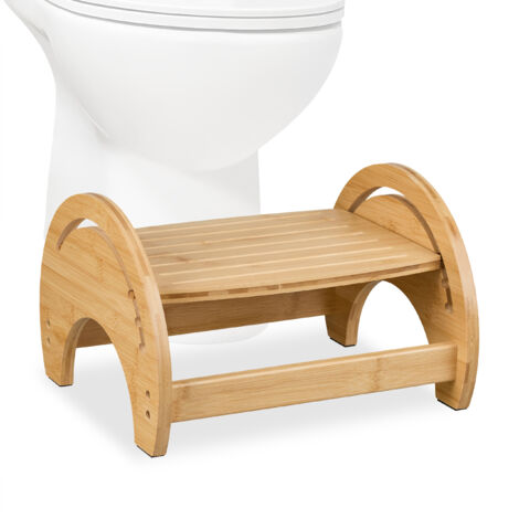Faltbarer Toilettenhocker Aus Holz – 15,2 & 17,8 Cm Höhenverstellbar, Für Bessere Hockhaltung
