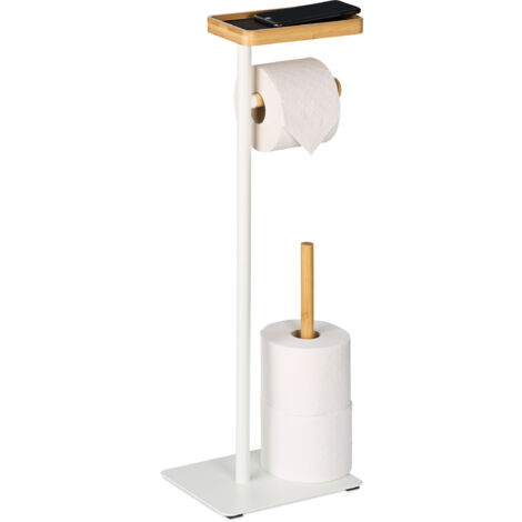 Bambus Toilettenpapierhalter Mit Ablage Kaufen Produktbild-Vorschau 3