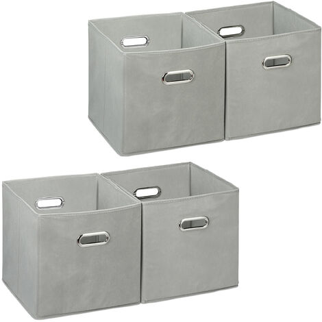 5x Türkis Faltbox mit Deckel Box Regalbox Aufbewahrungsbox Stoffbox faltbar 