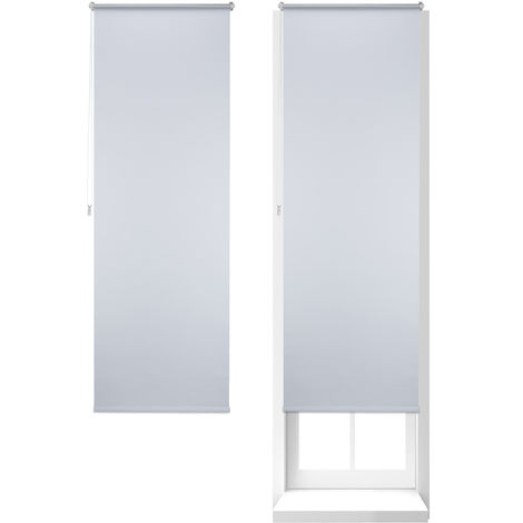 Seitenzugrollo, bohren, weiß x Thermo Fenster Klemmfix Verdunklungsrollo, Hitzeschutz, 2 cm, Stoff 66 ohne 70x210,