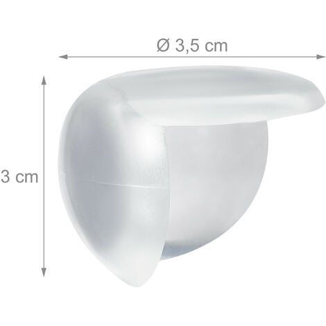 LAMPA 4er Set biegsamer Universal Stoß Schutz transparent selbstklebend,  Türkantenschutz, Stoßstangen Schutz, 4x10,5 cm
