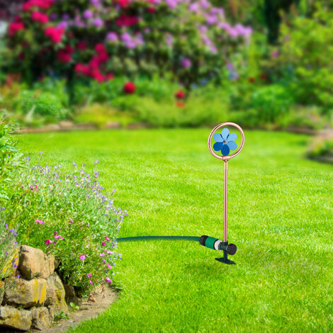 Relaxdays Sprinklerblume, Wasserspiel Garten, Rasensprenger Blume, mit