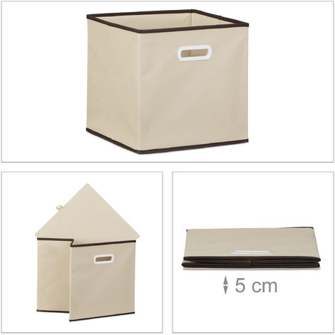 8 x Faltbox im Set, Aufbewahrungsbox aus Stoff, quadratisch HBT ca. 30 x 30  x 30