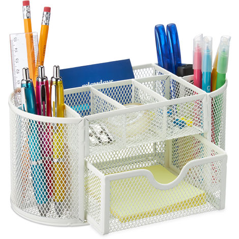 1 X Schreibtisch Organizer Desktop Aufbewahrung Box Stift Stifthalter Kunststoff