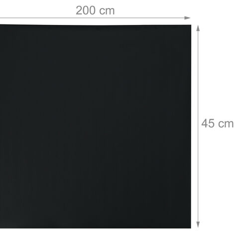 10 x Tafelfolie selbstklebend, Tür, Kühlschrank & Wand, beschreibbar &  abwischbar, 200x45 cm, Kreidefolie, schwarz