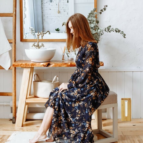 Relaxdays Toilettenpapierhalter Aus Bambus - Für 3 Rollen