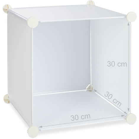 95 x 95 x 32 cm Raumteiler Kunststoff HBT: ca schwarz Relaxdays Regalsystem mit Türen Badregal Standregal 9 Fächer