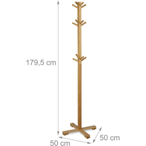 Relaxdays Garderobenständer Aus Metall - 8 Haken Standgarderobe Für Flur & Büro