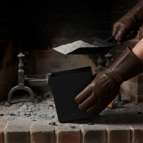 Gatuida Kohleschaufel Aus Stahl | 20cm Ascheschaufel | Für Kamin, Grill & Garten | Leicht & Robust