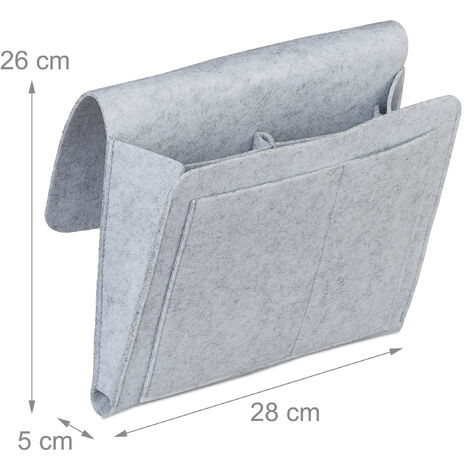 Relaxdays Betttasche 2er Set - Aufbewahrungsorganizer Mit Klett Für Bett & Sofa