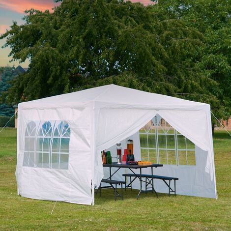 Relaxdays Seitenwand für Pavillon 4er Set, 2x3 m, Seitenteile mit