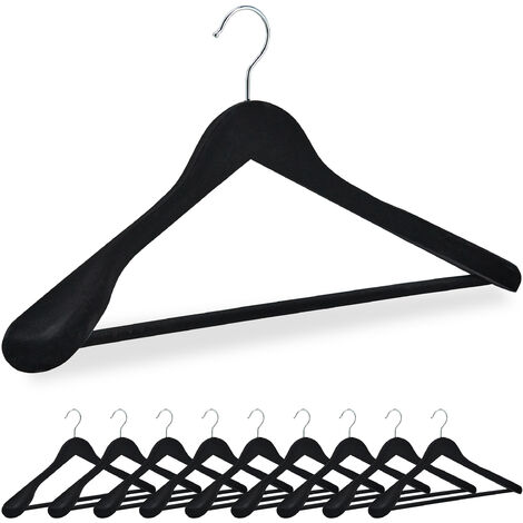 10er Set Kleiderbügel Garderobenbügel Hosenbügel Hemdenbügel Anzugbügel Metall 