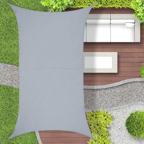 Relaxdays Sonnensegel, 2 x 3 m, wasserabweisend, konkav, PESGewebe