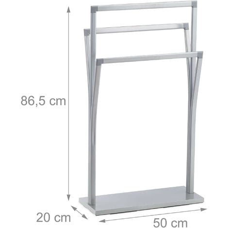 Relaxdays Handtuchständer dreiarmig Handtuchhalter HBT 86 5 x 50 x