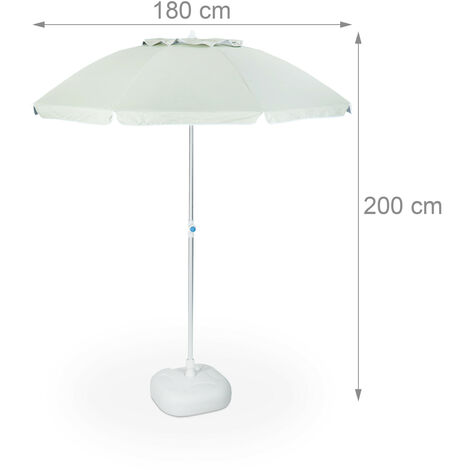 PatioKingdom Terrassenschirm 2,7 M – Neigbar, Kurbel, 8 Fiberglas-Rippen, UV- Und Wasserdicht