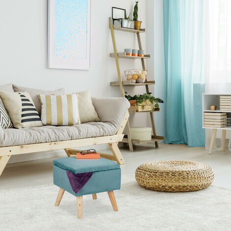 Sitzhocker Mit Kaffee-Motiv - Cremefarbener Pouf Für Wohnzimmer