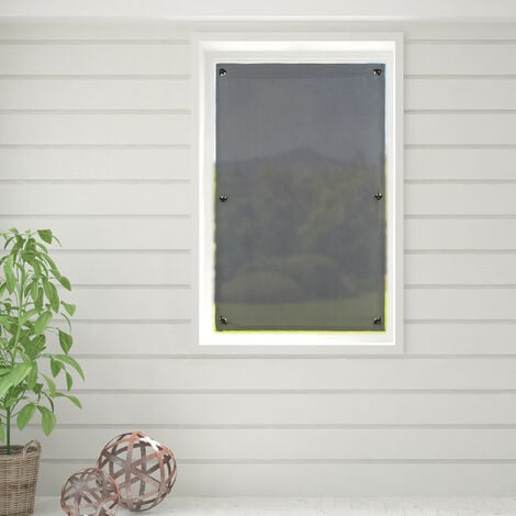 3 x Fenster Verdunkelung, mit Saugnäpfen, 60 x 100 cm, Sonnenschutz für  Dachfenster, tragbarer Blendschutz, grau