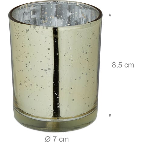 Relaxdays Teelichtgläser 20er Set - Klare Windlichter Für Gemütliche Atmosphäre