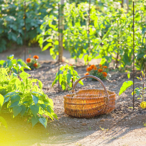 Control GARDEN Pflanzenstützen, 10 Stück à 90 Cm – Kunststoffbeschichteter Stahl, Für Drinnen & Draußen