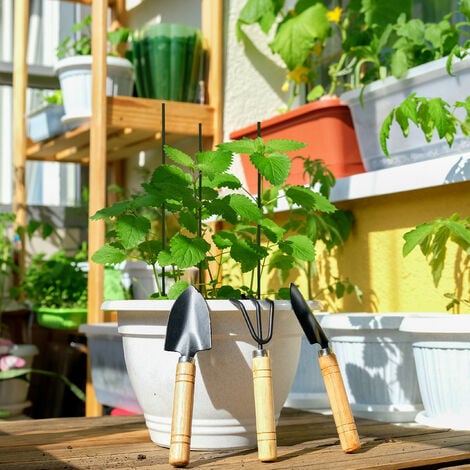 Relaxdays Pflanzenstab Set 50 Stück - 60cm Bambus Stäbe Mit Bindedraht