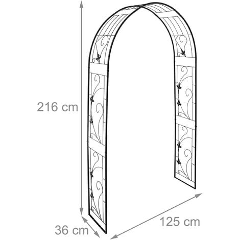 Homgoday Rankbogen Holz 150x60x210cm - Gartenbogen Für Rosen & Kletterpflanzen