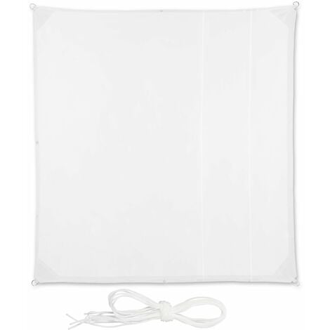 Relaxdays Sonnensegel, 2,5 x 2,5 m, wasserabweisend, Polyester