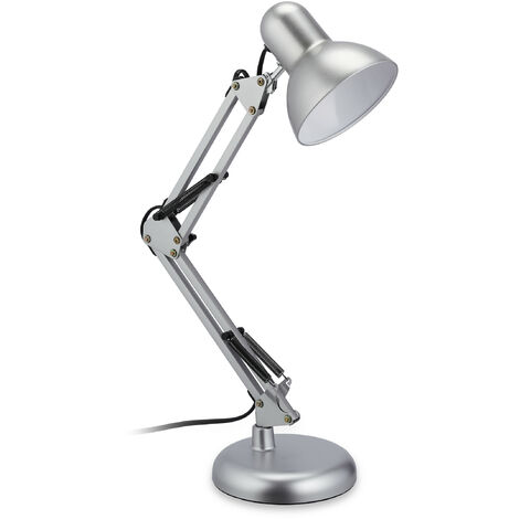 GOODS+GADGETS Retro Arbeitsplatzlampe Leselampe Schreibtischlampe Arbeitsplatz Leuchte Schreibtisch Leuchte Mit Gelenk Arm Aus Metall Inkl Led Gluehbirne