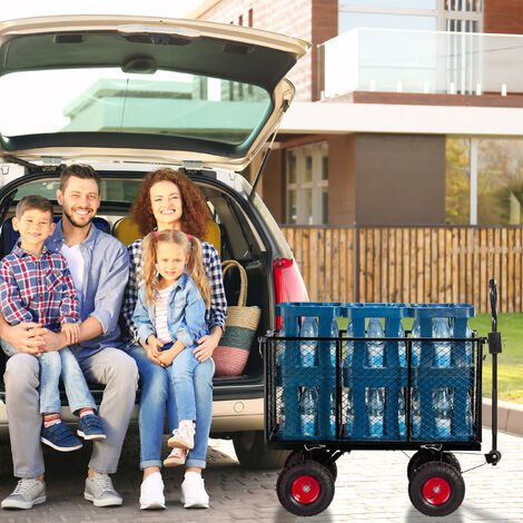 Relaxdays Gartenwagen, Großer Bollerwagen Mit Klap Produktbild-Vorschau 3