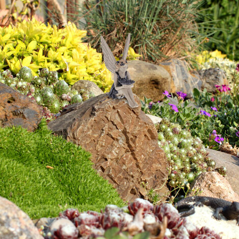 Relaxdays Gartenfee, Gartendeko außen, Elfenfigur, wetterfest