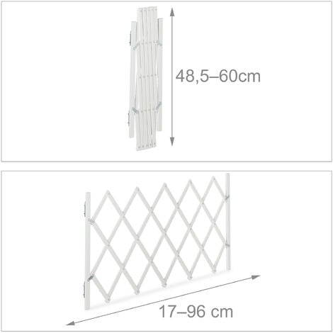 Relaxdays Hundeabsperrgitter, ausziehbar bis 96 cm, 48,560 cm hoch