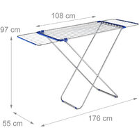 Produktbild von Relaxdays Wäscheständer Wandmontage - 8m Trockenleine Aus Aluminium, Ausziehbar