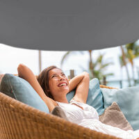 Relaxdays Sonnensegel quadratisch, wasserabweisend, UV-Schutz, mit Spannseilen, Terrasse, Balkonsegel BxT: 2 x 2 m, grau