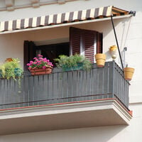 Relaxdays Zaunblende wetterfest dunkelgrün 2 x 6 m UV-stabilisiert HDPE Gewebe Sichtschutz Gartenzaun & Balkon