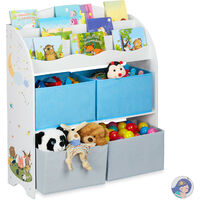 HOOBRO Kinderzimmerregal Spielzeugregal für Kinderzimmer  2 Kippboxen Wohnzimmer 