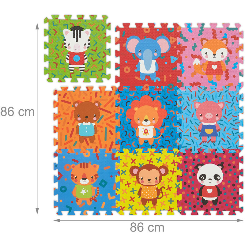 Tapis De Jeu En Mousse EVA 12 Pièces - 114x86cm - Multicolore - Pour Chambre D'enfant