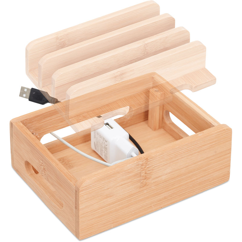 Chzimade-Boîte de rangement verrouillable en bois pour smartphone