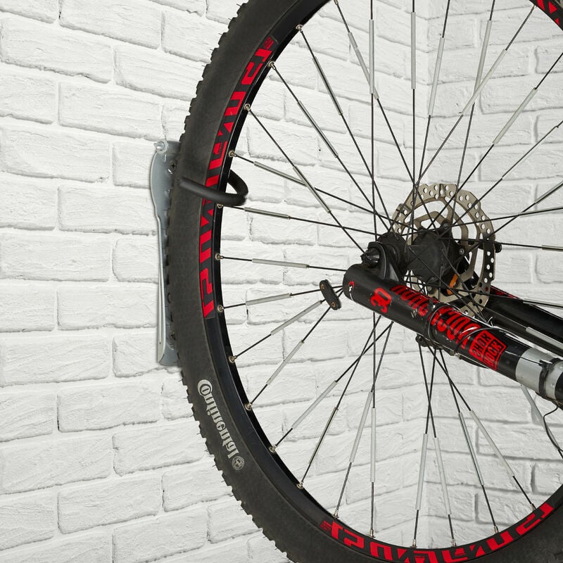 Relaxdays Support vélo mural en lot de 4, charge maximale : 25 kg,  suspension verticale, métal (acier)