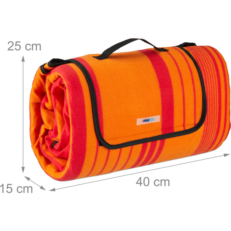 Couverture De Pique-nique 200 X 200 Cm - Tissu Oxford Imperméable - Rouge Et Blanc - Légère Et Portable