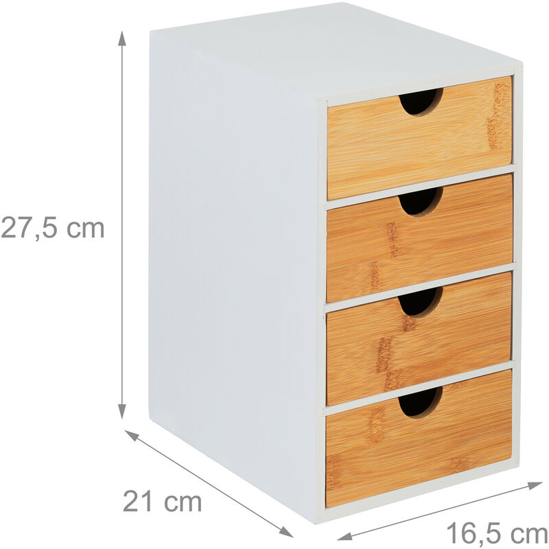 Organisateur Bureau Avec 20 Tiroirs - Empilable, Transparent - Pour Fournitures, Bijoux, Autocollants