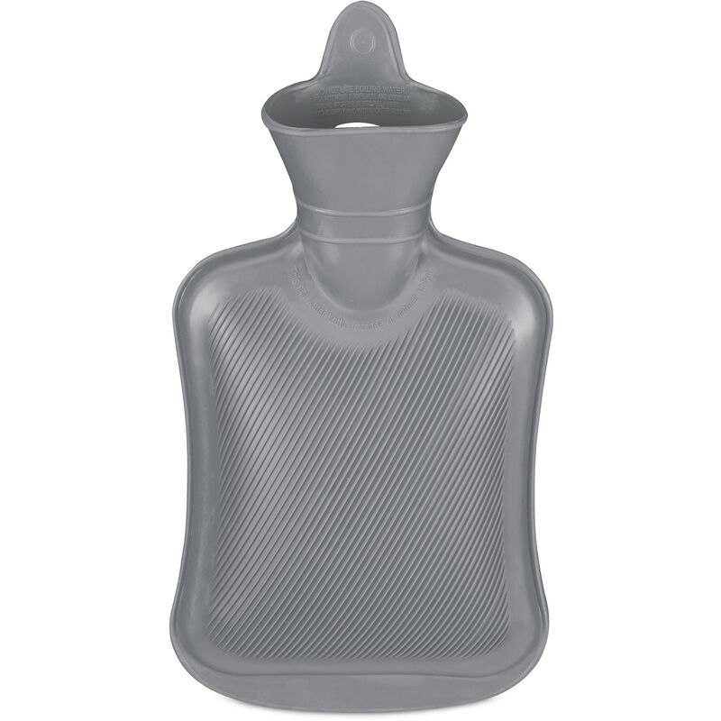 Bouillotte 2 Litres Relaxdays – Sans Housse, En Caoutchouc – Bouchon à Visser – Orange – Pour Adultes Et Enfants (sous Surveillance)