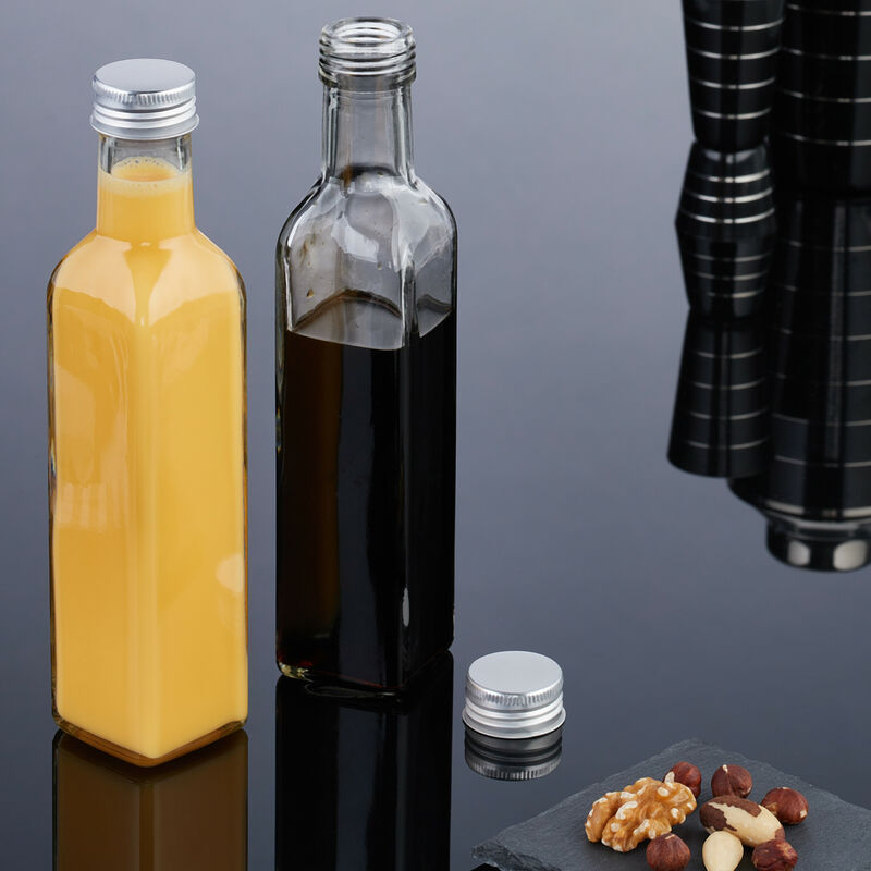 Relaxdays Lot De 20 Mini Bouteilles En Verre 50 Ml – Fioles à Remplir Avec Fermeture à Étrier Hermétique + Entonnoir Offert
