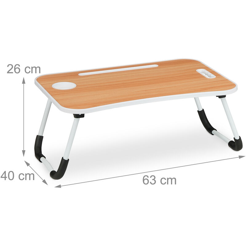 Table De Lit Portable, Avec Porte Gobelet Bureau Petit Déjeuner Réglable Et Portable Pour Lit, Canapé, Sol 60x40cm - Informatique