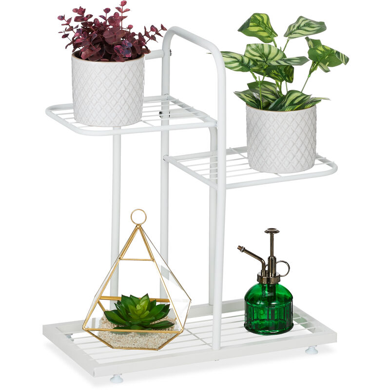 Support à Plantes Extensible Avec Roulettes – Ajustable 44x44 à 70x70 Cm, Gris Argenté – Pour Intérieur Et Extérieur
