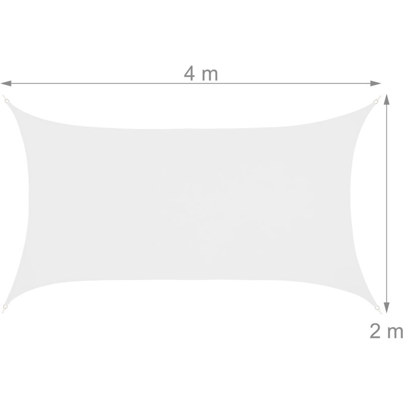 Voile D'ombrage Relaxdays 2,5x3,5 M - Protection UV Et Imperméable Pour Terrasse Et Balcon