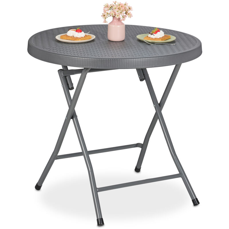 Table Basse De Jardin Relaxdays Aspect Bois - Robuste, Résistante Aux Intempéries, Idéale Pour Balcon, Terrasse Ou Jardin - 98 X 48 X 39 Cm Marron