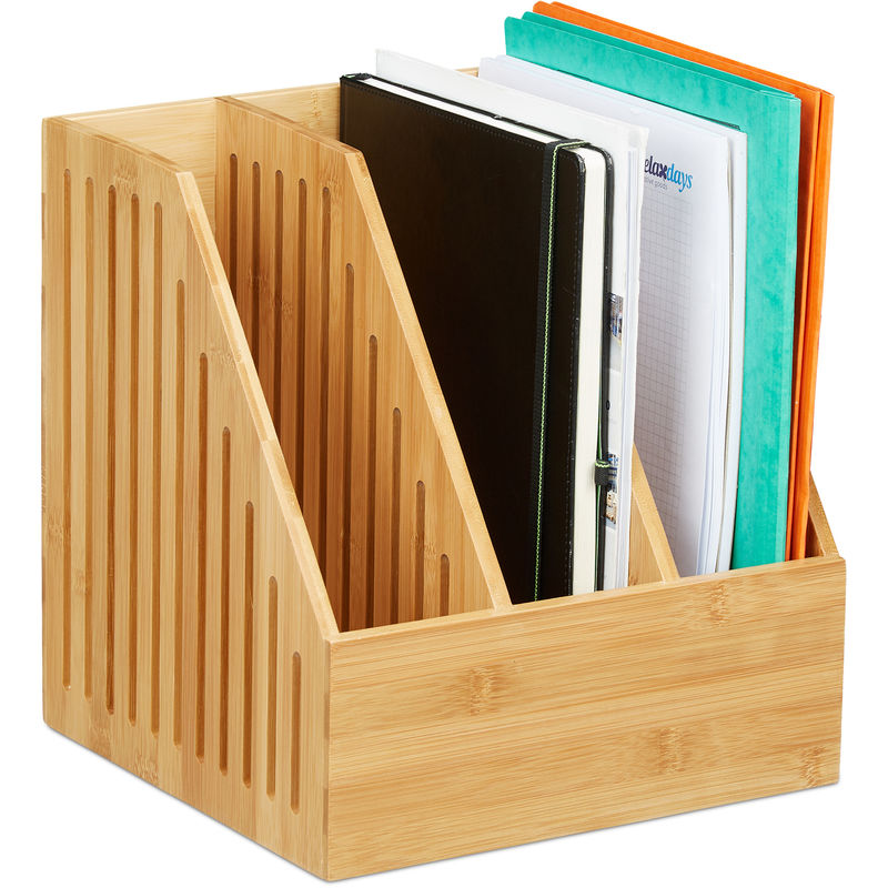 VEVOR Organisateur de Bureau en Bois MDF 49 x 31 x 41 cm Trieur de  Documents à 12 Compartiments Corbeille à Courrier étagère Amovible Classeur  pour