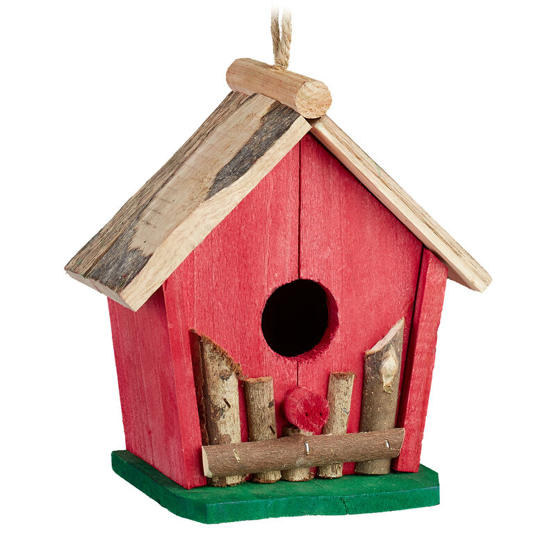 Nid d’oiseau décoratif Mini niche à oiseau Petite maison d’oiseau Paille  balcon 4052025376406 