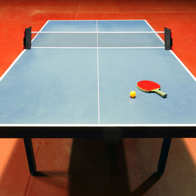 Filet De Ping Pong Pliable 180x15cm - Filet De Tennis De Table Portable Pour Intérieur/Extérieur | Noir, Polyester